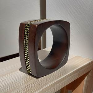 Stylish Handmade Wooden Bangle <b>Bracelet</b> for Women Rustic <b>Boho</b> Vintage Style Hand Carved Daily Wear Party & Festive Fashion Cuff - Product Image 1