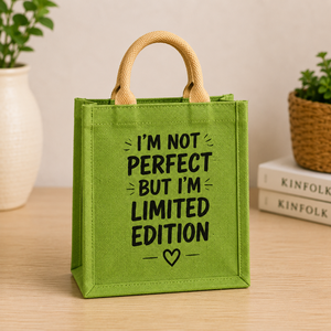 Sac fourre-tout mini en jute vert personnalisé AMANI, durable, écologique, réutilisable, pour cadeaux et emballages de courses, vente en gros - Product Image 3