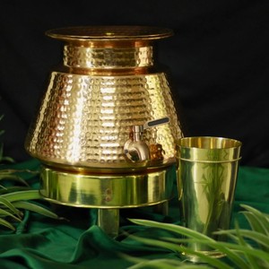 Distributeur d'eau en cuivre de qualité supérieure, style vintage, grande capacité avec couvercle, pour usage domestique - Product Image 5