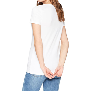 T-shirt pour femme le plus vendu, coupe classique, col rond, manches courtes, en coton, impression de logo personnalisée, décontracté, respirant, été - Product Image 2