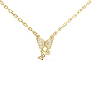 Colgante de mariposa de oro amarillo con diamantes, diseño de joyería de lujo, el más vendido, ideal para regalos de cumpleaños y bodas, disponible para la venta. - Product Image 5