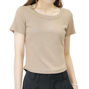 Camiseta Corta para Mujer, 180 g/m², Cuello Redondo, Corte Ajustado, Logotipo Personalizado, Impresión Serigrafiada, Ropa Urbana, Top de Punto para Mujer - Product Image 1