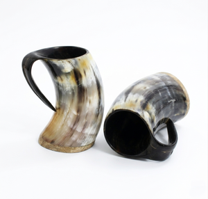 Craftshub authentique Style médiéval corne de boeuf tasse à la main écologique gobelet à bière finition brillante naturelle verres promotionnels - Product Image 5