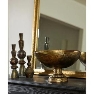Tazón de Servir de Estilo Lujoso con Base de Pedestal, Acabado Dorado, Tazones Modernos, Decoración para Bodas, Accesorios para Mesa - Product Image 1