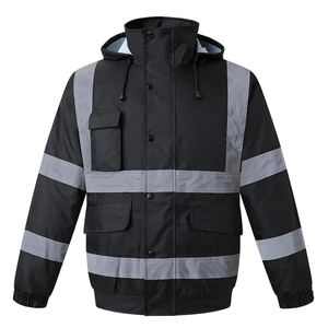 เสื้อแจ็คเก็ตนิรภัยสะท้อนแสงสำหรับผู้ชาย ANSI Class 2 ปรับแต่งโลโก้ได้ มองเห็นได้ชัดเจน ให้ความอบอุ่น ปิดผนึกแน่นหนา กระเป๋าใช้งานสะดวก - Product Image 1