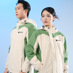 Veste coupe-vent imperméable de qualité supérieure combinaison beige vert légère longue durée Option d'impression personnalisée - Product Image 2