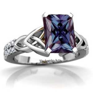 Bague de mariage en Alexandrite, argent sterling 925, bague pierre de naissance de juin, bague de fiançailles en Alexandrite à changement de couleur, cadeau pour femme - Product Image 6