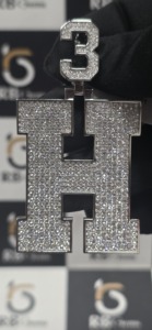Pendentif Lettre H Hiphop RB Gems en Argent 925 Plaqué Rhodium avec Moissanite Micro-Pavé, Charme Unisexe pour Usage Quotidien, Certifié EGL - Product Image 5