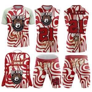 7v7 Flag Football Uniform Customizable <b>Compression</b> Jerseys Breathable Anti-Bacterial Anti-UV Moisture-Wicking Sleeveless Adult - Product Image 1