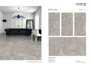 Carreaux de porcelaine émaillée polie 600x1200mm, grand format, haute brillance, pour revêtement de sol et mur, pour intérieur résidentiel et commercial moderne - Product Image 6