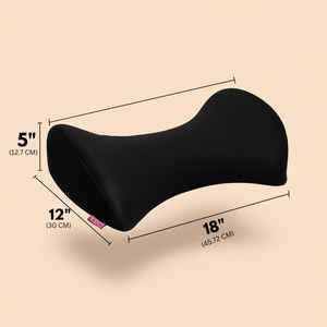 High Quality Durable & Comfortable Embroidered Memory Foam Lumbar Cushion Portable & Foldable Seat Pad Back Cushion - Product Image 3