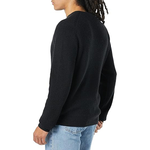 Men's Winter Viscose/Cotton Cable Knit Anti-Pilling <b>Pullover</b> <b>Sweater</b> Crew Neck Full Sleeve Solid Color Warm Front Logo - Product Image 3