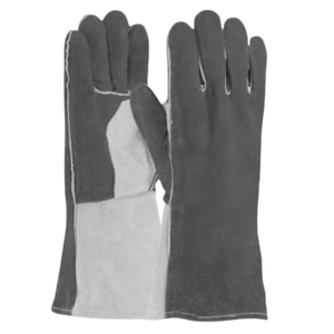 ถุงมือเชื่อมหนังวัวแท้คุณภาพสูง ได้รับมาตรฐาน CE หนา 11 ออนซ์ พร้อมปลอกแขนนิรภัย ป้องกันการบาดเจ็บขั้นสูง ถุงมือดับเพลิง - Product Image 3