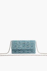 Pochette tendance faite main avec motifs perlés, grande capacité, étui cosmétique écologique en polyester avec fermeture éclair - Product Image 6
