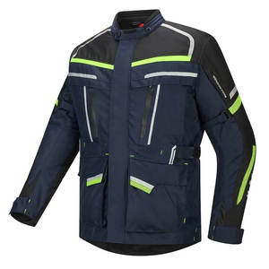 Blouson de moto en toile Cordura robuste, qualité supérieure, imperméable, respirant, écologique, protection hivernale, logo frontal - Product Image 1