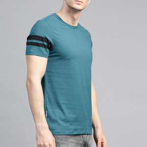 เสื้อยืดคอกลมแขนสั้นผู้ชาย ทรงปกติ สไตล์ลำลอง สีพื้น ผ้าถัก 100% ผ้าฝ้ายเจอร์ซีย์ - Product Image 5