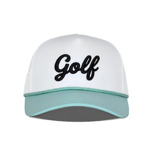 Gorra de Golf de Dos Tonos Personalizada de Alta Calidad, Gorra de Poliéster Impermeable de 5 Paneles con Diseño Perforado Cortado con Láser y Cuerda, Gorras Deportivas - Product Image 2