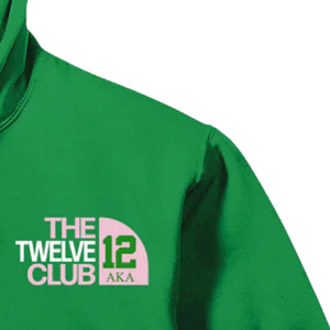 AKA เสื้อฮู้ดปักลาย The Twelve Club 12 สีเขียว ผลิตจากผ้าฝ้ายพรีเมียมเนื้อนุ่ม แบบสวมหัว มีฮู้ด สำหรับทุกเพศ - Product Image 3