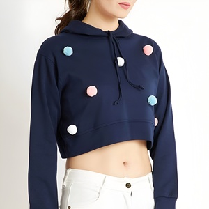 Sudadera Corta para Mujer, Diseño Único, Color Sólido, Temporada de Invierno, Venta en Línea - Product Image 5