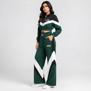 Chándal para mujer, ropa de entrenamiento suave y elástica, chaqueta y pantalones a juego para correr, caminar, sesiones de gimnasio y recreación al aire libre - Product Image 2