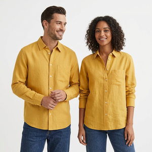 Chemise habillée décontractée à manches longues en mélange de coton Pro Felt, personnalisable, pour tenue formelle et de bureau, boutonnée, vente en gros OEM ODM - Product Image 3