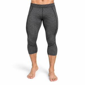 <b>Men</b> Capri <b>Legging</b> Provides Reliable Fit Soft Stretch Fabric And Comfortable Movement For Running Sports And Fitness Activities - Product Image 1