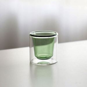 High Borosilicate Double-Wall Glass Coffee <b>Cup</b> Colorful <b>Espresso</b> <b>Cup</b> Insulated Coffee To-Go Mug - Product Image 4