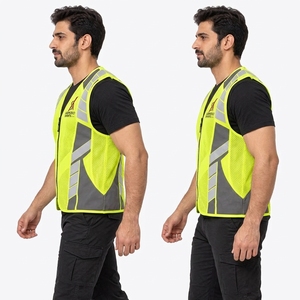 Professional <b>Men</b> Safety <b>Vest</b> High Visibility Reflective Workwear Durable Fabric Comfortable Fit Outdoor Construction Safety - Product Image 5