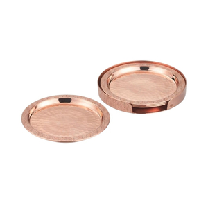 Ensemble de sous-verres en métal personnalisés en gros, sous-verres dorés martelés, résistants à la chaleur, à texture ponctuelle, pour la décoration de table d'hôtel et de bar - Product Image 3