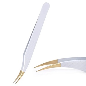 แหนบสแตนเลสปลายเรียบสำหรับติดขนตาปลอม ความยาว 10 มม. - Product Image 3
