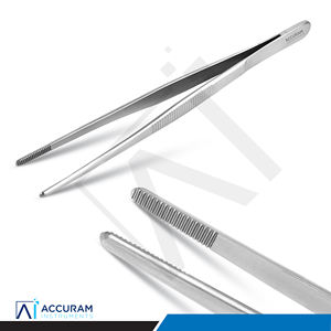 Pinzas de Acero Inoxidable Accuram, Pinzas de Presión de 2.2 mm con Punta Serrada, Pinzas Quirúrgicas Dentales, Pinzas de Tejido para Dedos, Instrumento Médico con Certificación CE - Product Image 5