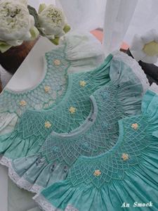 Vestido de Bebé Hecho a Mano en Vietnam, OEM, Lino Ahumado, Corte Holgado y Cómodo, Estampado Floral y Animal, Personalizado - Product Image 6