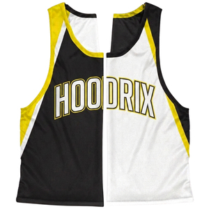 OEM Customized Lacrosse Pinnies Reversible Practice <b>Vest</b> Athletic Team Black White <b>Yellow</b> Sublimated Tank <b>Top</b> High Quality - Product Image 5
