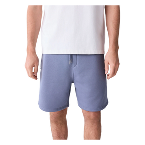 Shorts Bermuda Homme Bleu Clair Uni en Coton Décontracté Taille Élastique Mi-Haute Respirant Style Tissé - Product Image 5