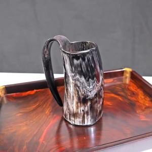 Taza de Cuerno de Búfalo Pulido de Primera Calidad, Estilo Vikingo, para Beber Cerveza Ale, Directo de Fábrica - Product Image 3