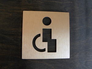 Plaques de signalisation modernes en laiton pour portes de salle de bain, toilettes, WC, bureau, hôtel, adhésives - Product Image 2