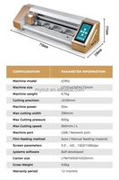Plotter de corte de vinilo de tamaño 1200mm X 600mm X 390mm Impresora UV e impresora UV DTF con controlador de motor paso a paso