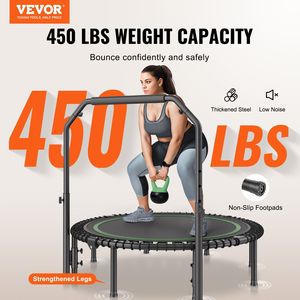 Trampolino Fitness Pieghevole da 51 Pollici, Stabile e Silenzioso, con 4 Leve, Carico Massimo 450 libbre, Trampolino per Esercizi - Product Image 2