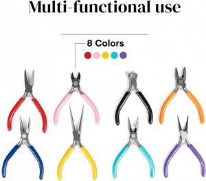 <b>Mini</b> Jewelry Making Pliers Set 4.5 Inch Stainless Steel Precision <b>Tools</b> <b>Kit</b> with Storage Case for DIY Craft Bracelet - Product Image 3