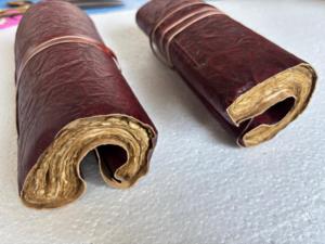 Cuaderno Ecológico de Cuero con Borde Rústico, Papel Hecho a Mano, Estilo Antiguo, para Escribir, con Diseño de Coníferas - Product Image 2