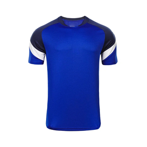 T-shirt pour homme à manches courtes, col rond, coupe classique, color-block, sportif, tricoté, séchage rapide, 100% polyester, design uni - Product Image 6