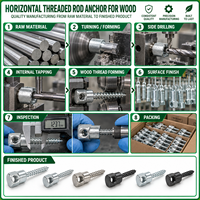 Ancrage à tige filetée horizontale pour fixation latérale sur bois, vis de suspension à tige filetée femelle pour suspension de sprinklers CVC, OEM