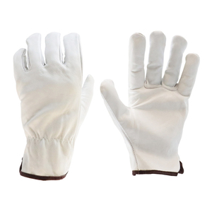 High Quality Leather Safety Assembly <b>Gloves</b> White Color Full Finger Breathable Touch Screen Sporty Style For Sports Use - Product Image 1