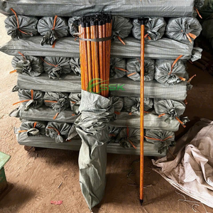 Manufacturer's Wholesale 120cm PVC <b>Mop</b> Stick Broom Grain Wooden Plastic Dustpans Making Machine 2-in-1 Ergonomic coffee color - Product Image 2