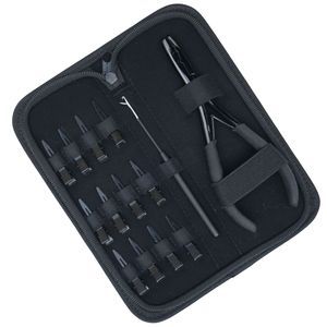 Kit de Herramientas para Extensiones de Cabello: Herramientas de Anclaje, Alicates de Crimpado para Microperlas, Estuche de Rexine, Clips de Seccionamiento, Micro Anillos, Microlinks, I-Tip - Product Image 5