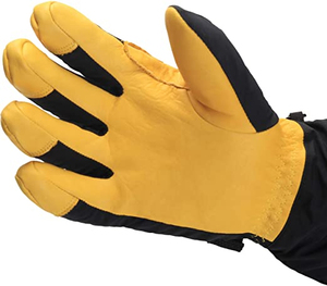 Gants de ski à doigts entiers, rouge et gris, en polyester, isolés thermiquement, avec fermeture à cordon, unisexes, pour le ski de descente en plein air en hiver - Product Image 3