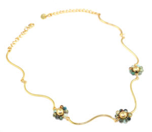 Collar de Cadena Chapado en Oro de 18K con Gema de Turquesa Africana de Estilo Clásico y Forma Elegante, Cristal Curativo, Piedra de Nacimiento, Joyería para Mujer - Product Image 4