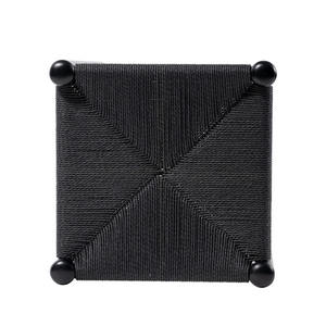 Tabouret de bar en bois de teck massif durable avec assise en papier tressé pour l'intérieur et l'extérieur, idéal pour l'ameublement commercial, avec un matériau résistant et durable. - Product Image 5