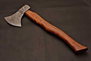 High Quality Wholesale Best Price Damascus Steel Felling Hatchet Wooden Handle Firewood Splitting Camping <b>Axe</b> Tool Customizable - Product Image 6