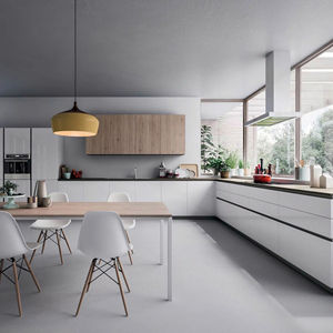 Ensemble d'armoires de cuisine modernes en bois blanc sur mesure JY Project, armoire de garde-manger modulaire, îlot, prêt à assembler, utilisation hôtelière de luxe - Product Image 6